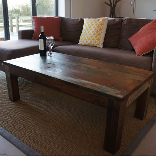 World Menagerie Sanjay Old Painted Teak Coffee Table Wayfair.co.uk